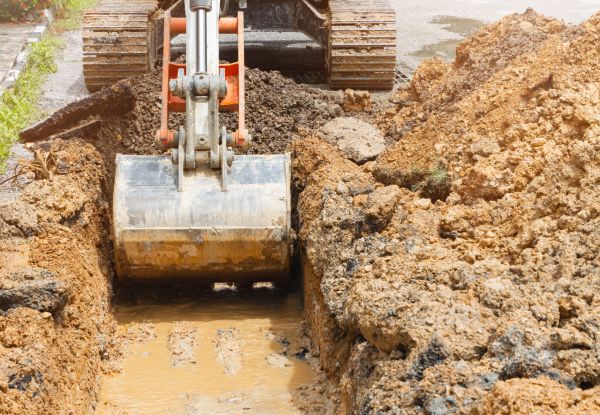 Water Line Digging in Englewood