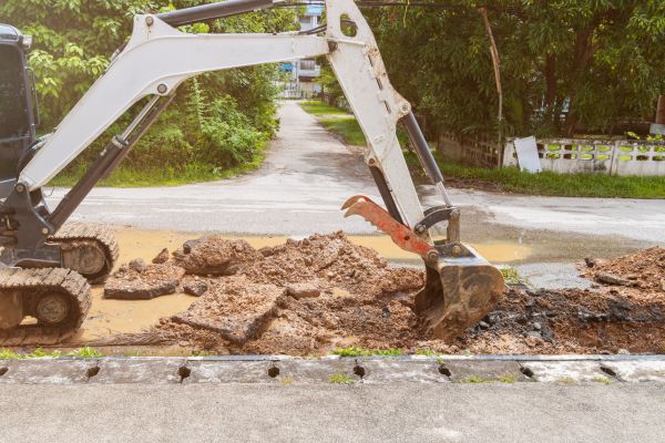 Water Line Excavation in Englewood
